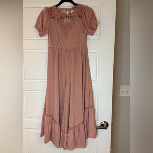 Girls' Casual Pink Dress